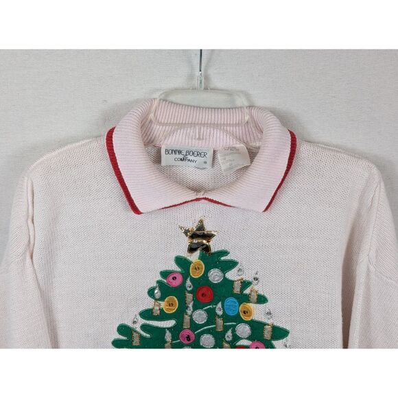 Vintage Bonnie Boerer & Company Collard Christmas Sweater Women's Size Small - Picture 2 of 15